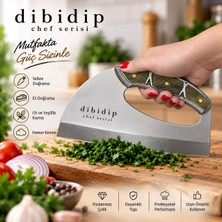 BURADABULDUN Dibidip Chef Serisi Ütü Tip Almazan Şef Bıçağı Sebze Et Doğrama 25X11,5 cm
