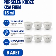 Labolist Porselen Kroze 15 ml Kısa Form 6 Adet
