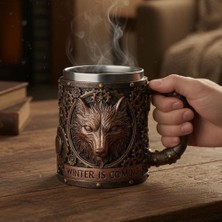 Keyfim Shop Kurt Figürlü Özel Tasarım Metal Kupa