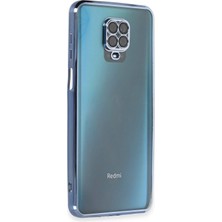 Edntrend Newface Xiaomi Redmi Note 9 Pro Kılıf Razer Lensli Silikon -  Mavi