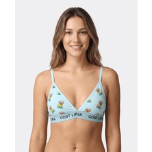GOST LİRİA Cute Dog Desenli Kadın Bralet