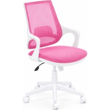 Yenilik Rüzgarı Ergonomik Çalışma Koltuğu Pembe Beyaz Ofis Sandalyesi