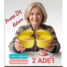 Vulli Geçmeli Damaklar Için Protez Diş Kutusu ( 2 Adet Sarı Renkli Tam Boy)
