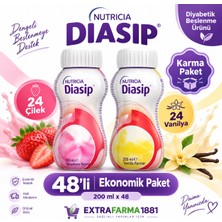 Nutricia Diasip 200 ml  Çilek & Vanilya 48'li Ekonomik Paket
