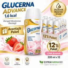 Abbott Glucerna Advance 1.6 Kcal  Cılek 220 ml  12Lİ  Avantaj Paketi