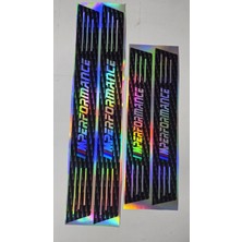 Şimika M Performans Araç Kapı Eşiği Sticker 4 Parça Set – Hologram Karbon Desen 2 Ön 2 Arka – 50 cm / 35 cm