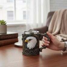 Hediyesahibi 3D Kartal Kafası Figürlü Metal Kupa Bardak