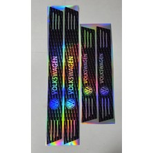 Şimika Volkswagen Araç Kapı Eşiği Sticker 4 Parça Set – Hologram Karbon Desen 2 Ön 2 Arka – 50 cm / 35 cm