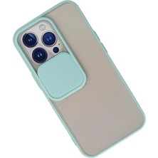 Sungur's Store Apple Iphone 13 Pro Kılıf Palm Buzlu Kamera Sürgülü Silikon - Turkuaz
