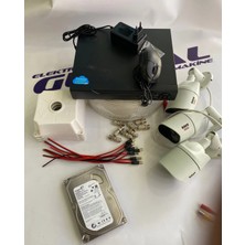 Baff 3'lü Güvenlik Kamerası Seti 2 Mp Metal Kasa Ahd - Cepten Izleme Xmeye Kayıt Cihazı + 500 GB HDD + 5A Adaptör + 100 Metre Kablo Full Set