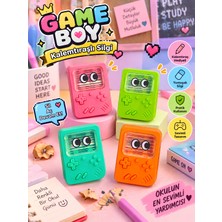 ÖZ OFİS Game Boy 3D Kabartmalı Kalemtıraşlı Silgi - Yumuşak Silgi Kaliteli Kalemtıraş Ikisi Bir Arada Tekli