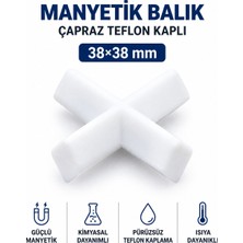 Labolist Manyetik Balık 38X38 mm - Teflon Karıştırıcı Balık Çapraz