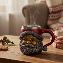 Keyfim Shop 3D Noel Baba Figürlü Dekoratif Kupa Bardak – Özel Tasarım Yılbaşı Temalı Kahve Kupası