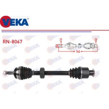 Komple Aks Sağ Dacia Logan 2004+ Sandero 1 2008+ 1,2 1,4 1,6 763 Mm. 6001547029 Veka Rn-8067