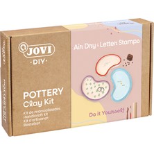 Jovi 2706 Dıy Air Dry & Stamps Modelleme Kiti - Havayla Kuruyan Kil ve Harf Damga Sanat Kiti 21 Parça