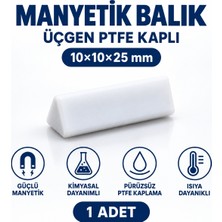 Labolist Manyetik Balık 10X10X25 mm - Teflon Karıştırıcı Balık Üçgen