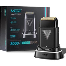 VGR Voyager V-334 Sinekkaydı Sakal Tıraş Makinesi Çift Folyo Başlıklı - Siyah
