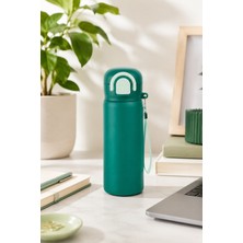 Bentopia Paslanmaz Çelik Çocuk Su Matarası 600 ml Pipetli Tek Kapak Çift Içim