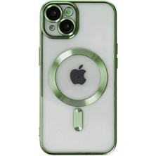 Marsilyan™- Apple Iphone 14 Plus Kılıf Kross Magneticsafe Kapak - Koyu Yeşil