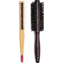 Pileli Store 408 - 690 Profesyonel Yanmaz Set Topuz Saç Fırçası 2 Li Set