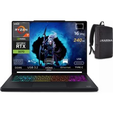 MSI Msı Crosshaır A16 Hx Ryzen 7 8840HX E8WGXK-058XTRY-K051 48GB 2tb RTX5070 12GB 115W W11PRO 16 Inç 2k Qhd+ 240Hz Ips-Level Gaming Laptop