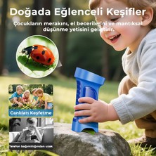 İdragon 395 Mavi Taşınabilir Dijital Çocuk Mikroskobu - 2.4 Inç IPS Ekranlı, 1080P Full Hd, 1000X Zoom, 8 LED Işıklı Eğitici Bilim Kiti