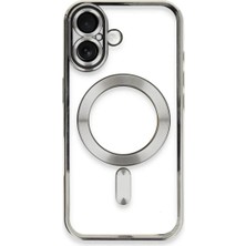Veraura Lifestyle Apple iPhone 16 Plus Kılıf Kross Magneticsafe Kapak - Gümüş