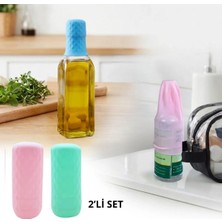 Veraura Lifestyle 2 Adet Silikon Şişe Kapağı – Seyahat Tipi Sızdırmaz Elastik Şampuan, Losyon ve Parfüm Şişesi Koruyucu