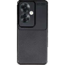 Veraura Lifestyle Oppo Reno 11F Kılıf Auto Focus Karbon Kapak - Siyah