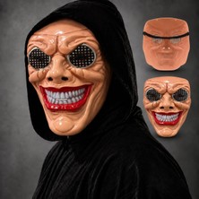 Veraura Lifestyle Kırmızı Ağız ve Beyaz Diş Detaylı File Gözlü Maske
