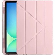 Veraura Lifestyle Apple iPad Pro 11 (2024) Kılıf Kalemlikli Hugo Tablet Kılıfı - Rose Gold