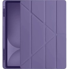 Veraura Lifestyle Apple iPad Pro 11 (2024) Kılıf Kalemlikli Hugo Tablet Kılıfı - Mor