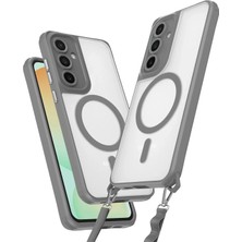Mey Ithalat®  Samsung Galaxy S25 Plus Kılıf Enka Magsafe Silikon Kılıf - Titan Gri