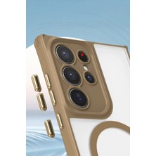 Mey Ithalat®  Samsung Galaxy S23 Ultra Kılıf Enka Magsafe Silikon Kılıf - Şeffaf