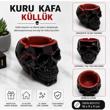 Arbies Beauty El Yapımı Kuru Kafa Küllük – Dekoratif Gotik Tasarım Taş Tozu Küllük