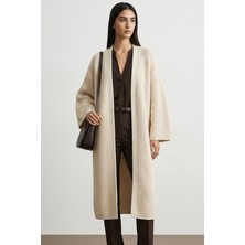 Şiir Dark Yumuşak Dokulu Rahat Kalıp Triko Kadın Uzun Hırka & Ceket & Kimono & Tesettür Hırka -