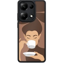 BG AKSESUAR Redmi Note 13 Pro 4g Uyumlu Kahvekadın Desenli Kamera Korumalı Darbelere Dayanıklı Kılıf