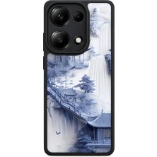 BG AKSESUAR Redmi Note 13 Pro 4g Uyumlu Şelale Desenli Kamera Korumalı Darbelere Dayanıklı Kılıf