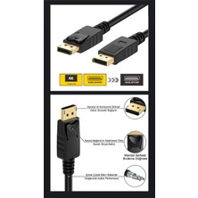 Laptify 150CM Monitör Kablosu Ultra Hd 4K 1.2 (Dp) Displayport To Displayport Yüksek Kalite Görüntü ve Ses Aktarımı