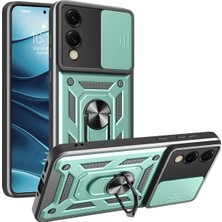 Mey Ithalat®  Samsung Galaxy S25 Edge Pars Lens Yüzüklü Silikon - Yeşil