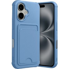 Mey Ithalat®   iPhone 17 Kelvin Kartvizitli Silikon - Mavi