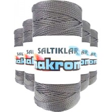 Pileli Store 5 Adet Polyester Makrome Ipi 423 Gri 100 gr
