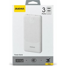Teknotok Fa Aksesuar Dudao K10 Beyaz 10.000 Mah 3 Portlu Powerbank