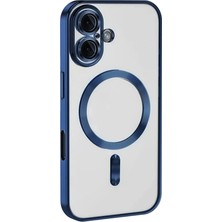 Edntrend Newface  Iphone 16 Kılıf Kross Magneticsafe Kapak - Lacivert