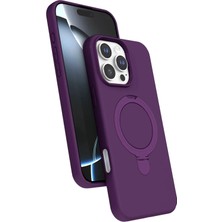 Mey Ithalat®   iPhone 16 Pro Regal Magsafe Standlı Kapak - Derin Mor