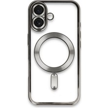 Edntrend Newface  Iphone 16 Kılıf Kross Magneticsafe Kapak - Titan Gri