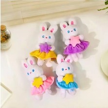 Nsnoona Giysili Tavşan Peluş Charm Anahtarlık