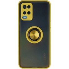 Marsilyan™- Oppo A54 4g Kılıf Montreal Yüzüklü Silikon Kapak - Sarı