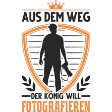 Ed Collection Fotograf Notizbuch: Fotograf König Kamera Fotojournalist Spiegelreflex / 6x9 Zoll / 120 Linierte Sei