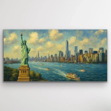 Bezos Özgürlük Heykeli Kanvas Tablo 60X120CM